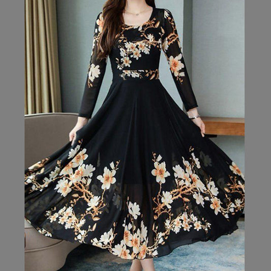 Elegant Digital Printed Crepe Maxi – 1401