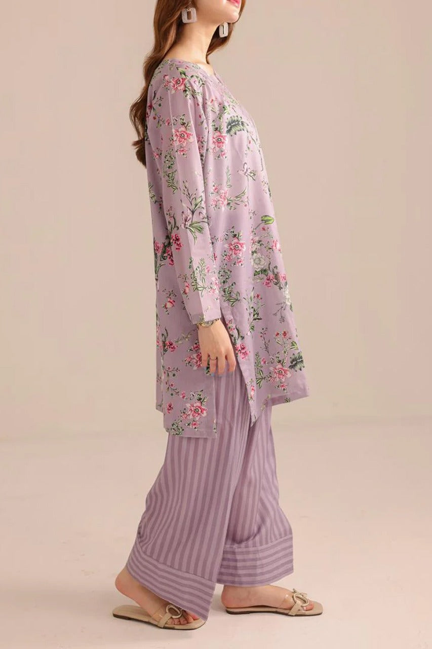 2 piece printed shirt and Farshi shalwar VK-102