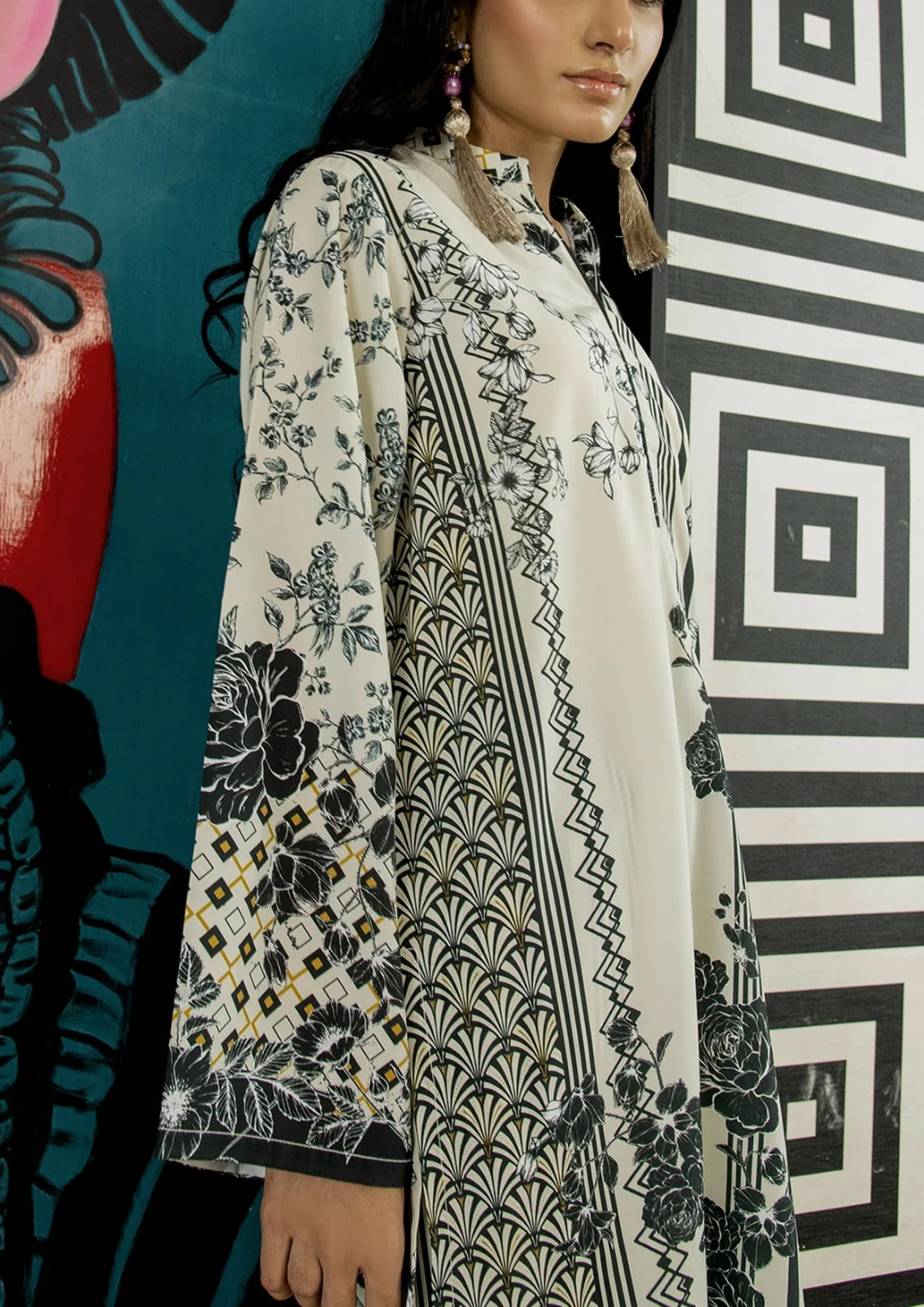 Stitched 2 piece printed shirt and trouser VK-105