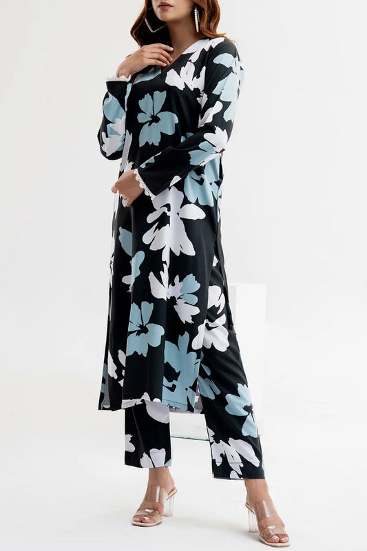 Stitched 2 piece printed shirt and trouser VK-112