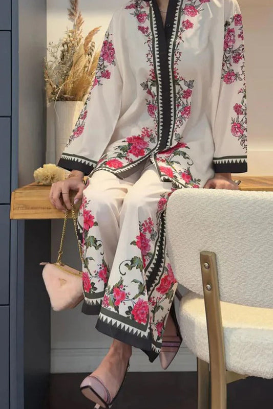 Stitched 2 piece printed shirt and trouser VK-125