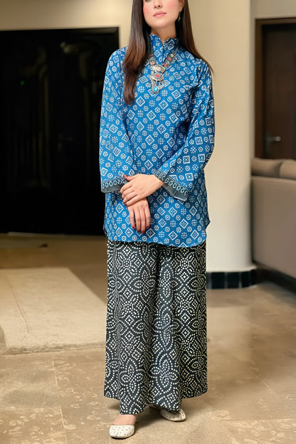 Stitched 2 piece printed shirt and trouser VK-127