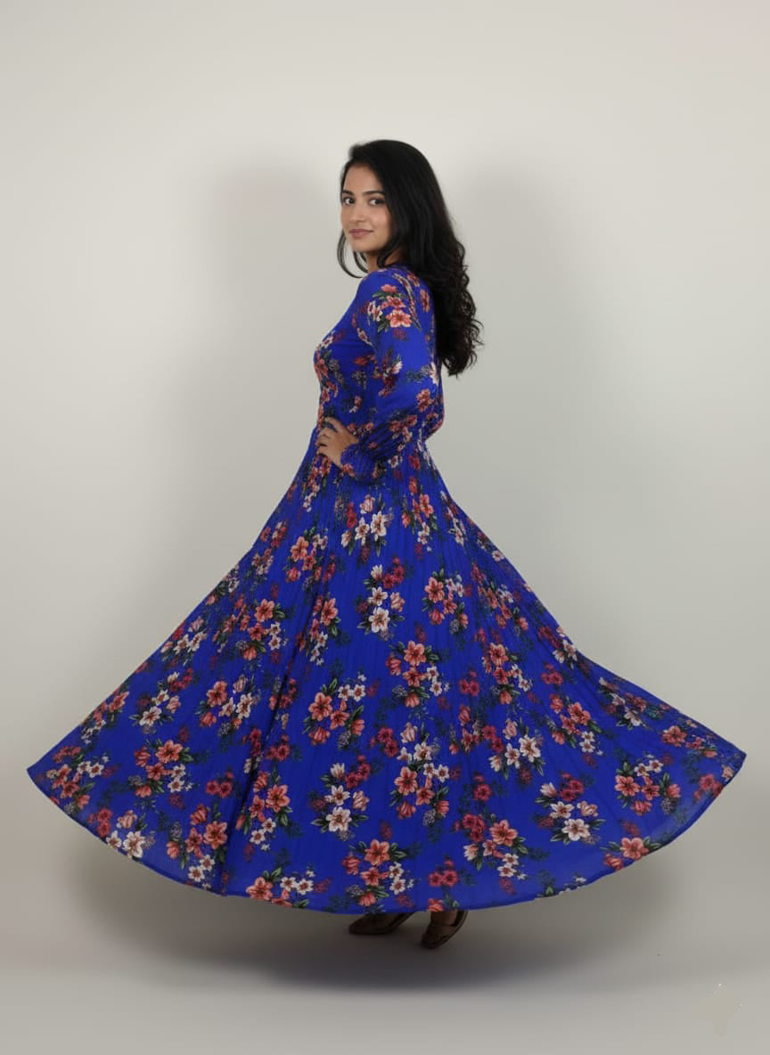 Women’s Premium Floral Printed Long Maxi Dress