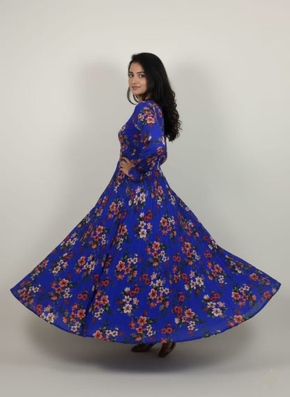 Women’s Premium Floral Printed Long Maxi Dress