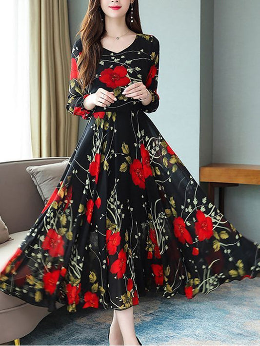 Elegant Digital Printed Crepe Maxi – 1402