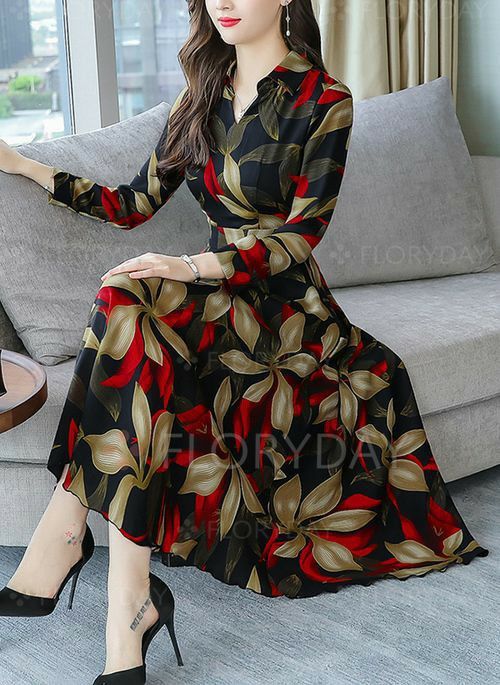 Elegant Digital Printed Crepe Maxi – 1412